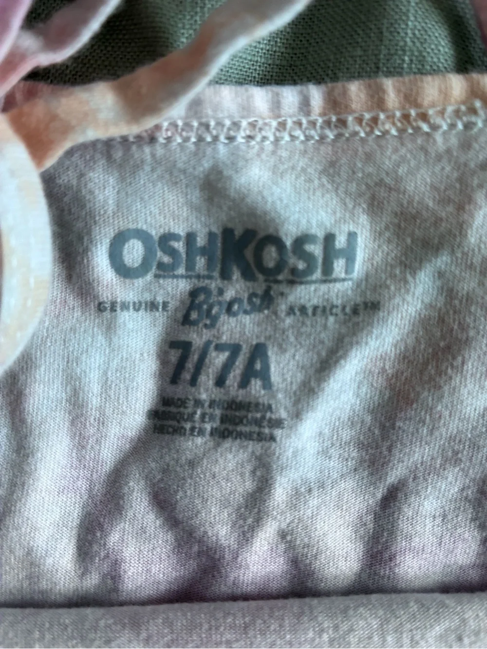 OshKosh B'gosh Pastel Tie-Dye Tank Top - Pink, Blue, Peach